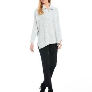 Tommy Bahama Metallic Silver Poncho Sweater Cozy Fall Layering NWT Size L HSH
